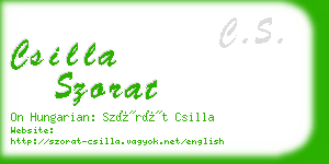 csilla szorat business card